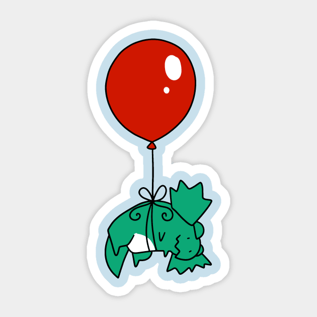 Balloon Dilophosaur Sticker by saradaboru